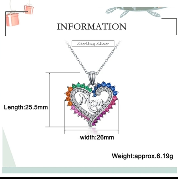 Colorful MOM Pendant Necklace - Picture 4 of 5